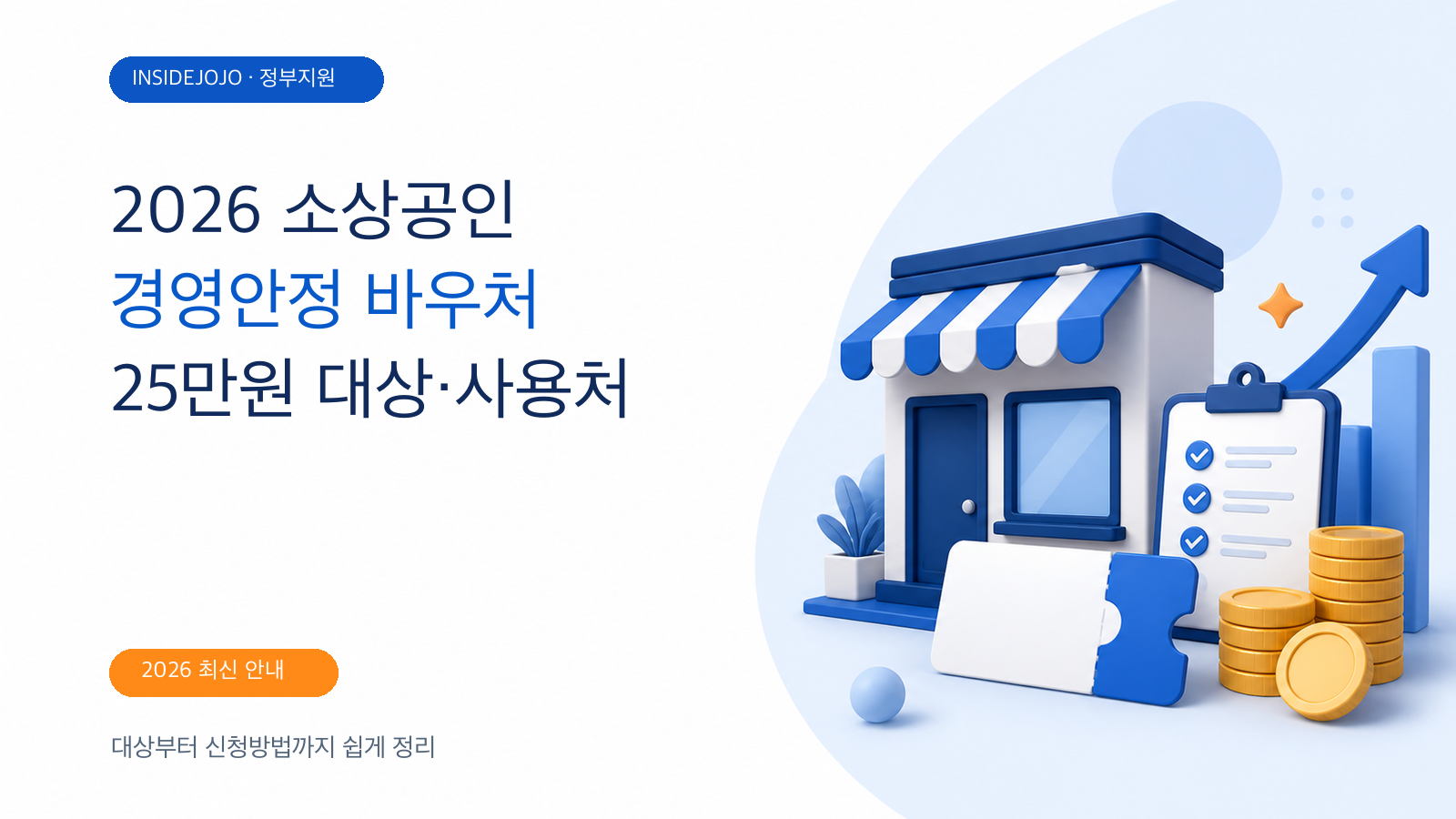 2026 소상공인 경영안정 바우처 신청방법: 25만원 대상·사용처 따라하기