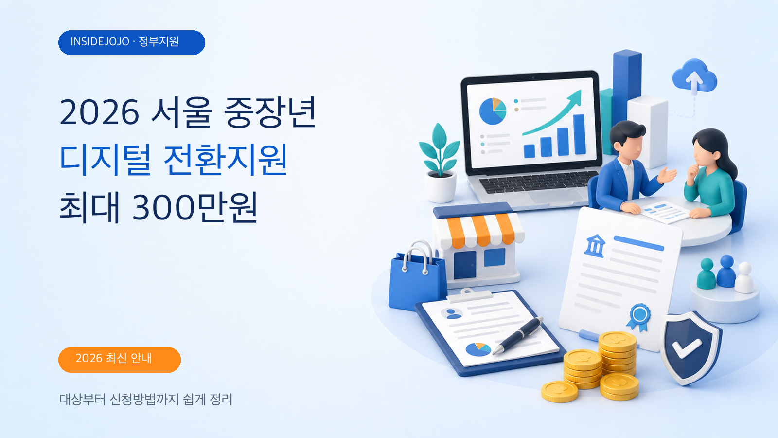2026 서울 중장년 소상공인 디지털 전환지원 신청방법: 최대 300만원