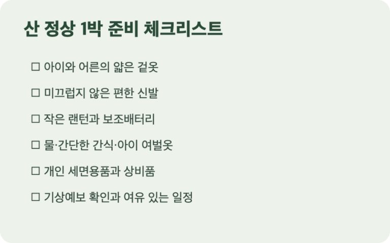 산 정상에서 1박한다면 무엇을 챙길까? · 원문 이미지 6