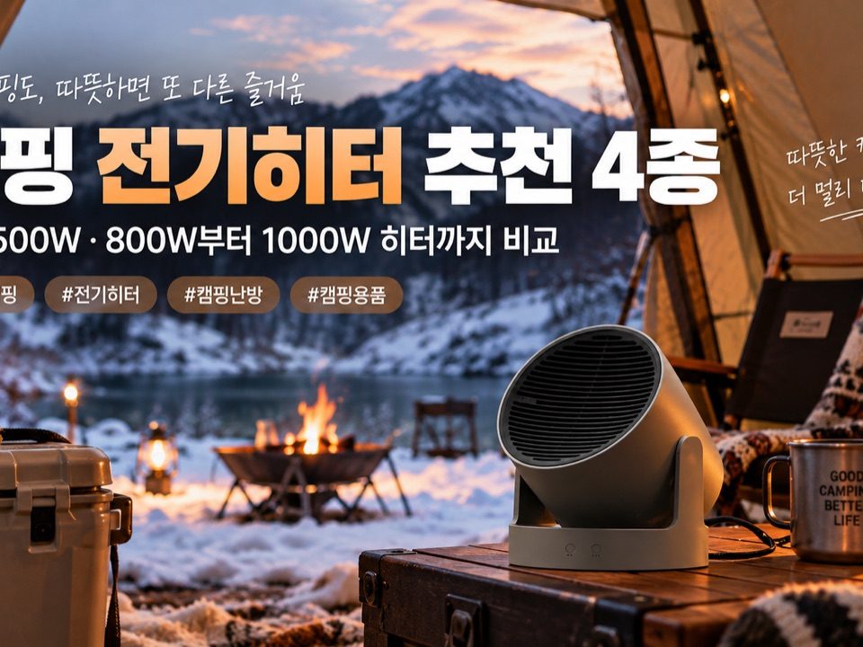 캠핑 전기히터 추천 4종｜툴콘 500W·800W부터 1000W 히터 비교 · 원문 대표 이미지