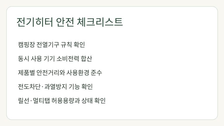 전기히터라고 텐트 안에서 무조건 안전한 건 아닙니다 · 원문 이미지 10